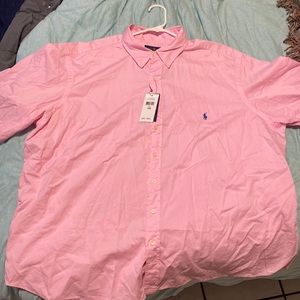 Pink Ralph Lawrence 2X button up dress shirt